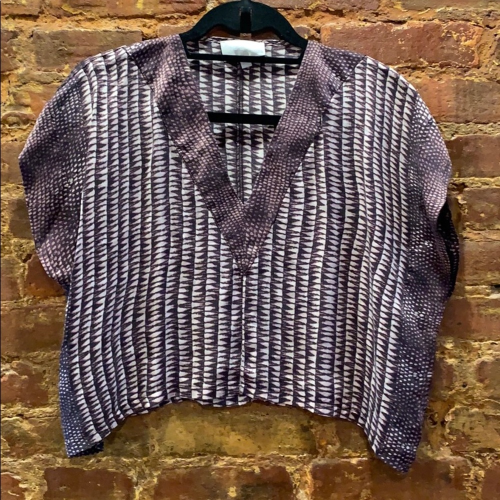 ALEXIS Silky Tribal Print Crop Top Size XS